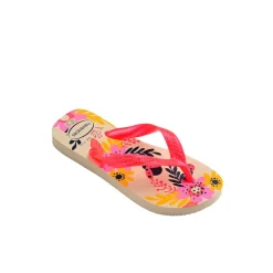 Menina*HAVAIANAS Chinelo Kids FLORES Beje