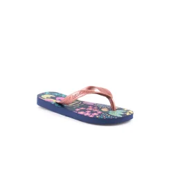 Menina*HAVAIANAS Chinelo KIDS FLORES Marinho