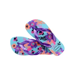 Menina*HAVAIANAS Chinelo KIDS FLORES Azul