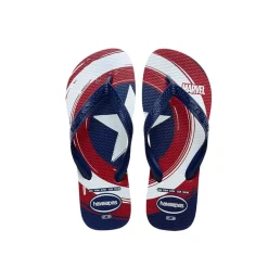 Menino*HAVAIANAS Chinelo Top Marvel Logomania Azul