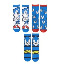 Criança*SONIC Pack 3 Meias Azul