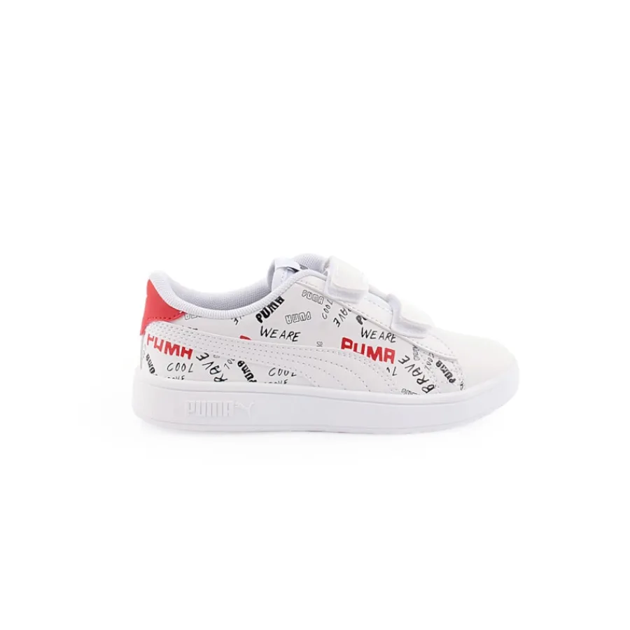 Menina|Menino*PUMA Sapatilha Smash V2 Branco