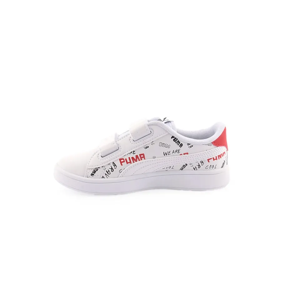 Menina|Menino*PUMA Sapatilha Smash V2 Branco