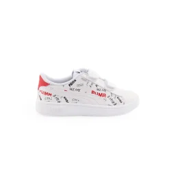 Menino*PUMA Sapatilha Smash v2 Brand Love Branco