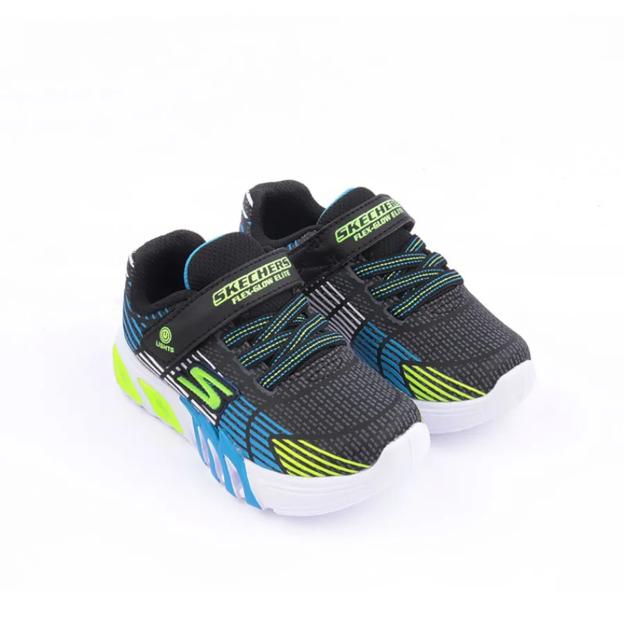 Menino|Criança*SKECHERS Sapatilha S Lights: Flex-Glow Elite Preto