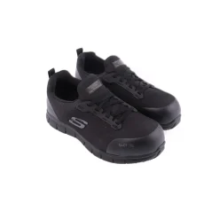 Mulher*SKECHERS Sapatilha Work: Sure Track Preto