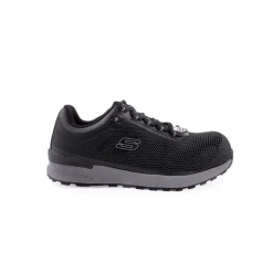 Homem*SKECHERS Sapato Bulklin Comp Toe Preto